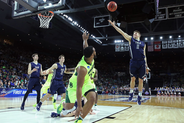 Makai Mason and the #12 seeded Yale Bulldogs upset the fifth seeded Baylor Bears in the First Round. Yale faces Duke in the Second Round on Saturday, March 19, 2016. (Jim Rogash/Getty Images North America)