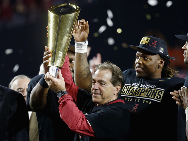 Nick Saban has led Alabama to four National Championships in his time at the school. (ean M. Haffey/Getty Images North America)